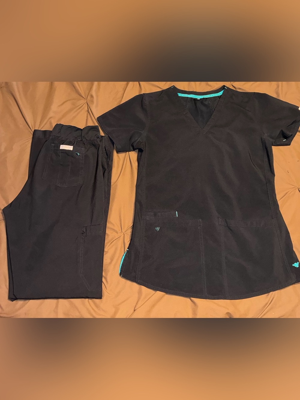 Black Med Couture Scrub Set